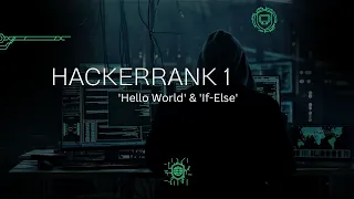 HACKERRANK for Python Programmers 1 Hello World If-ELSE