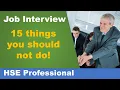 Download Lagu 15 things you should not do in your next Job Interview - Safety Training