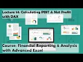 Lecture 14 PBIT Net Profit with DAX Course Financial Reporting with Advanced Excel