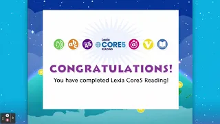 Footage of me completing Lexia