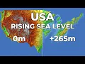 4K Rising Sea Level - USA mainland only