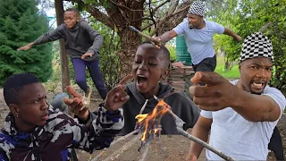 malome kat isaac and lucas on firewood 