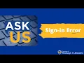 Sign-in Error