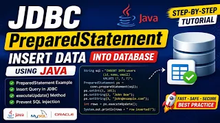Prepared Statement in JDBC Insert Data into Database Using Java Step-by-Step Tutorial