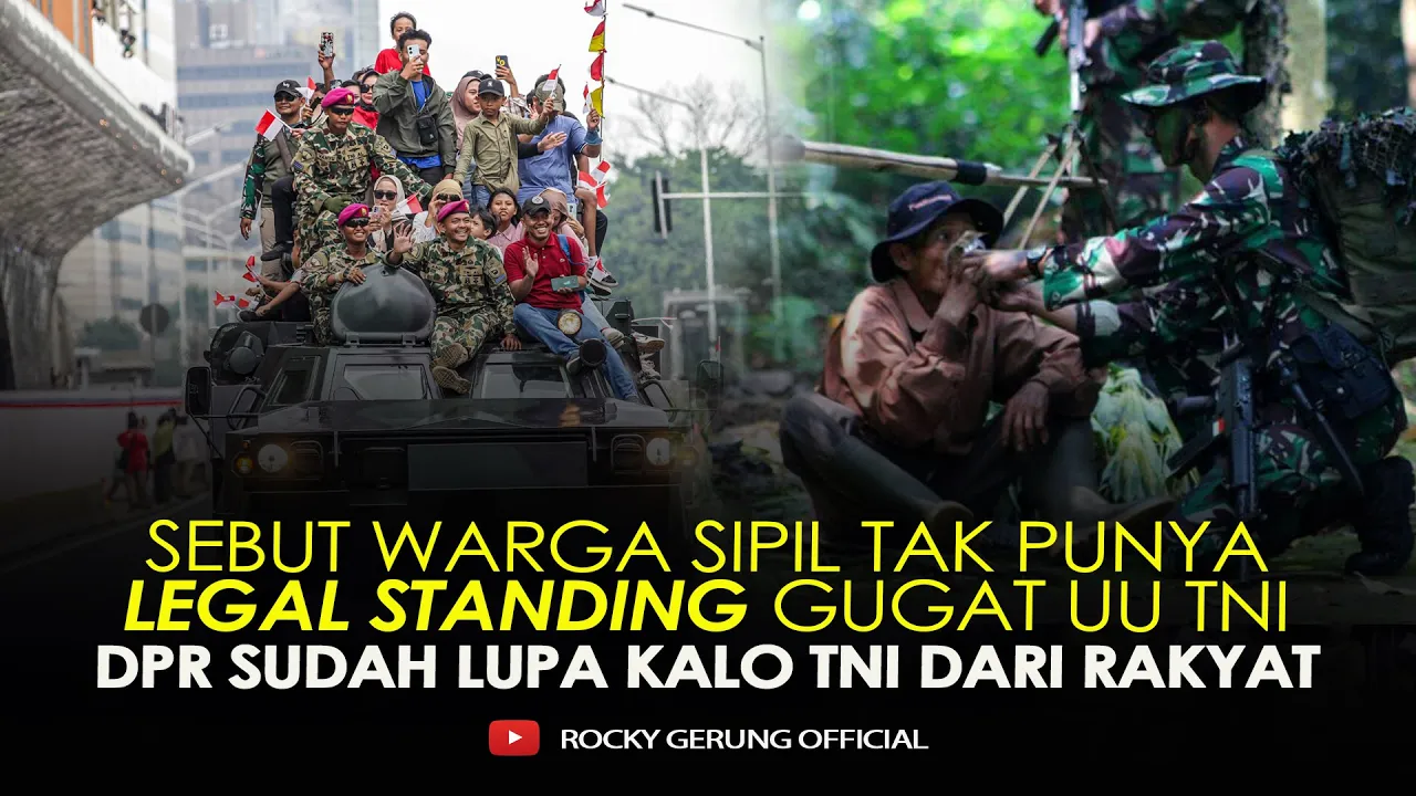 SEBUT WARGA SIPIL TAK PUNYA LEGAL STANDING GUGAT UU TNI, DPR SUDAH LUPA KALO TNI DARI RAKYAT