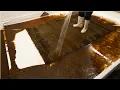 Download Lagu Filthiest, Dark Mud, Poured From This Flooded Rug | Carpet Cleaning Satisfying ASMR