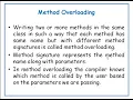 Method overloading in java in Telugu JAVA in Telugu Lecture-7