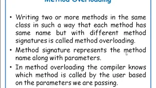 Method overloading in java in Telugu JAVA in Telugu Lecture-7