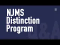 Inside the NJMS Distinction Program