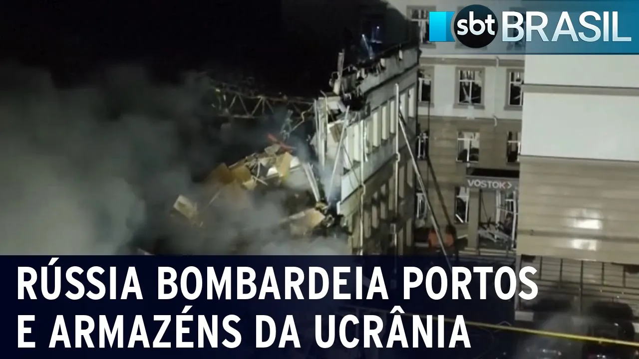 Rússia volta a bombardear portos e armazéns da Ucrânia | SBT Brasil (20/07/23)