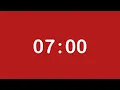 7 MINUTE TIMER • 7 MINUTE COUNTDOWN TIMER + Alarm, Full HD, 1080, Red