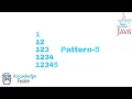 Pattern-5 using JAVA Programming ICSE