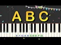 The Alphabet Song EASY Piano Play-along with free sheet music