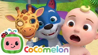 Animal Masks 🐺 CoComelon JJ's Animal Time | Animal Songs