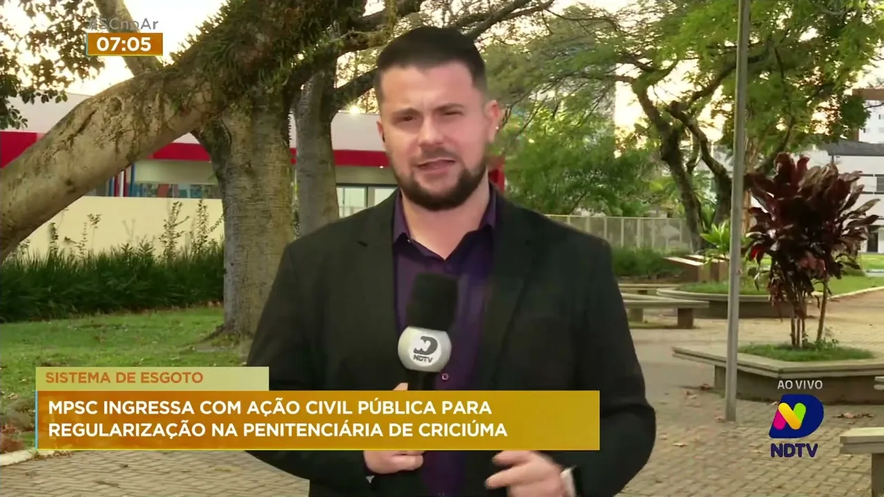 MPSC pede, na Justiça, a regularização do sistema de esgoto da penitenciária de Criciúma