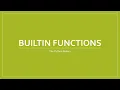 Lesson 2A2 Builtin Functions Bart