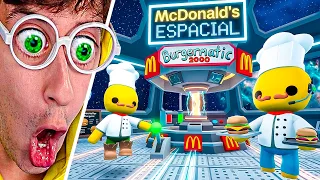 24 HORAS de CHEF en McDonalds Espacial 👨🏻‍🍳🍔! (desastre 🤡) - Wobbly Life #492