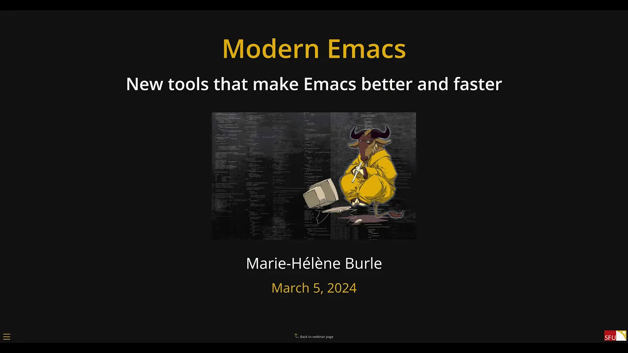 Modern Emacs: all those new tools that make Emacs better and faster