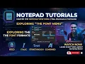 Notepad Format Menu Explained Complete Tutorial for beginners