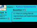 How are string-literals represented and implemented in Python