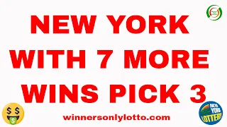 New York Lottery Pick 3 with 7 MORE WINS WITH WOL