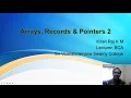 3rd Semester - Data Structure Arrays Records Pointers 2