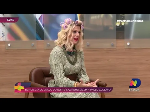 Dona Hermídia: humorista de Braço do Norte homenageia Paulo Gustavo com personagem inspirado no ator