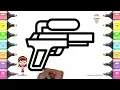 Coloring Pages For Kids Water GUN Drawing Books