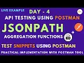 API Testing using Postman JSONPath Finder Aggregation Functions Explained