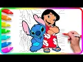 Coloring Pages How to draw LILO AND STITCH Easy Drawing Tutorial Art
