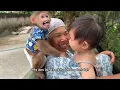 Monkey David is jealous and won't let Grandma hold the baby