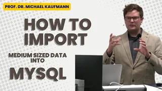 How to import medium sized data into MySQL using LOAD DATA LOCAL INFILE Toy Example Lecture