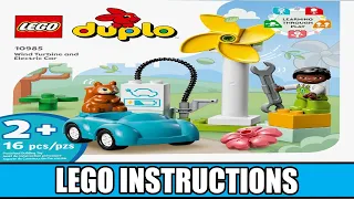 LEGO Instructions | Duplo | 10985 | Wind Turbine and Electric Car