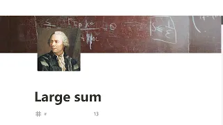 013 - Large sum