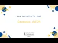 Databases JSTOR