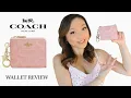 COACH Small Corner Zip Wallet in Pink Denim Review What Fits