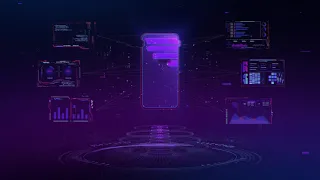 Cyberpunk Futuristic Phone Interface Background video | Footage | Screensaver