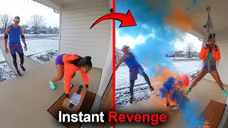 These Porch Pirates Got Caught in the Act- Instant Karma