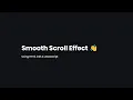 Create A Momentum Scroll Effect Using Javascript Smooth Scroll js
