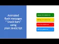 Flash messages using plain JavaScript
