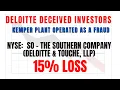 15 Stock Loss SO Stock News Deloitte Securities Class Action SO Southern Company Stock