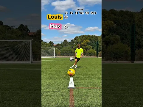 Knock the ball off the cone 🎯⚽️ #football #soccer #futbol #challenge