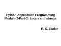 Python Application Programming-Module 2 Part 2