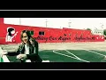 Courtney ford does a cartwheel at the stadium