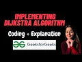 Implementing Dijkstra Algorithm GeeksforGeeks Problem of the Day Must Watch