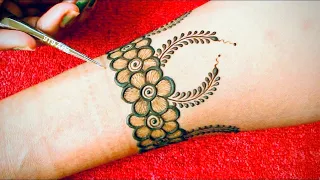 Very beautiful RAKHI front hand mehandi ka design | easy mehendi design | Simple wedding #mehndi