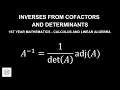 MATH140 Linear Algebra Lesson 4 Inverse Matrices from Cofactors and Determinants