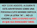 Download Lagu 🛑Hoy, 23 de agosto,alguien te está advirtiendo sobre una persona cuyo nombre empieza con la letra \