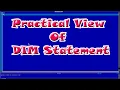 Practical View of DIM Statement A Complete Computer Guide KD Production
