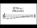 Bb Melodic Minor Scale